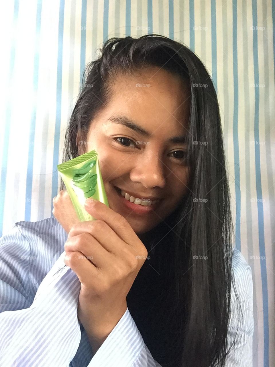 Light hearted portraits with products 