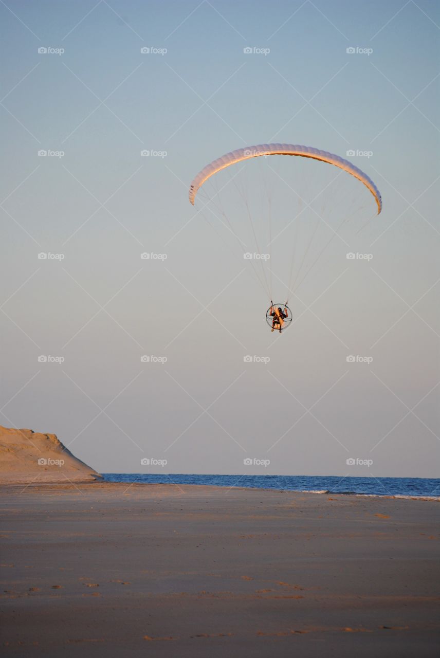 Powered Paragliding over Folly Beach South Carolina