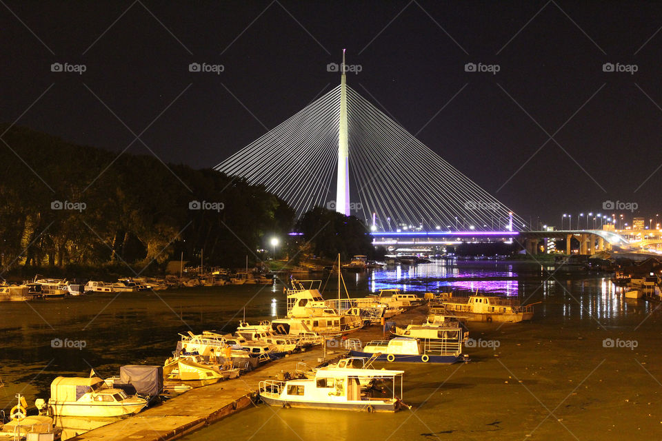 Ada bridge in Belgrade.