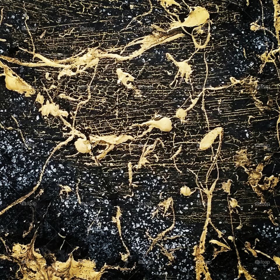black and gold with salt
