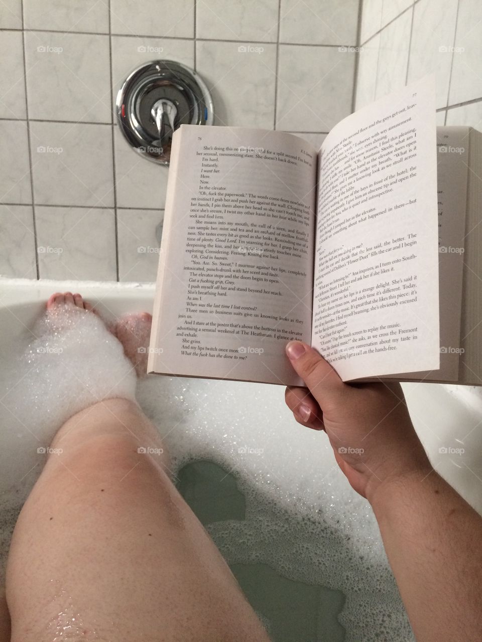 Bubble Bath and book time. Relaxing. 