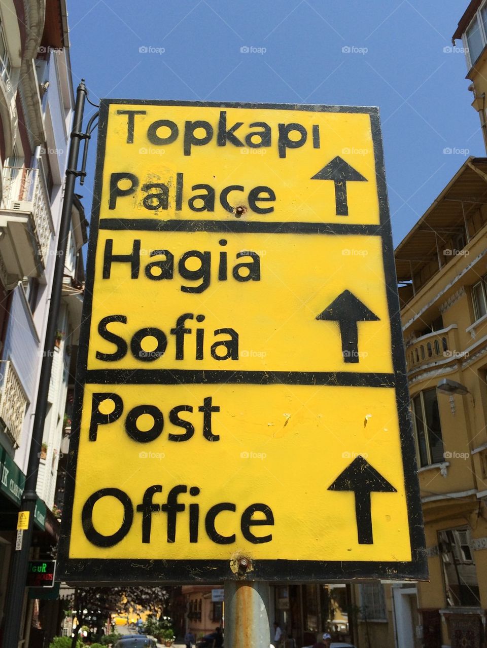 Touristic street signs,Sultan Ahmet,Istanbul