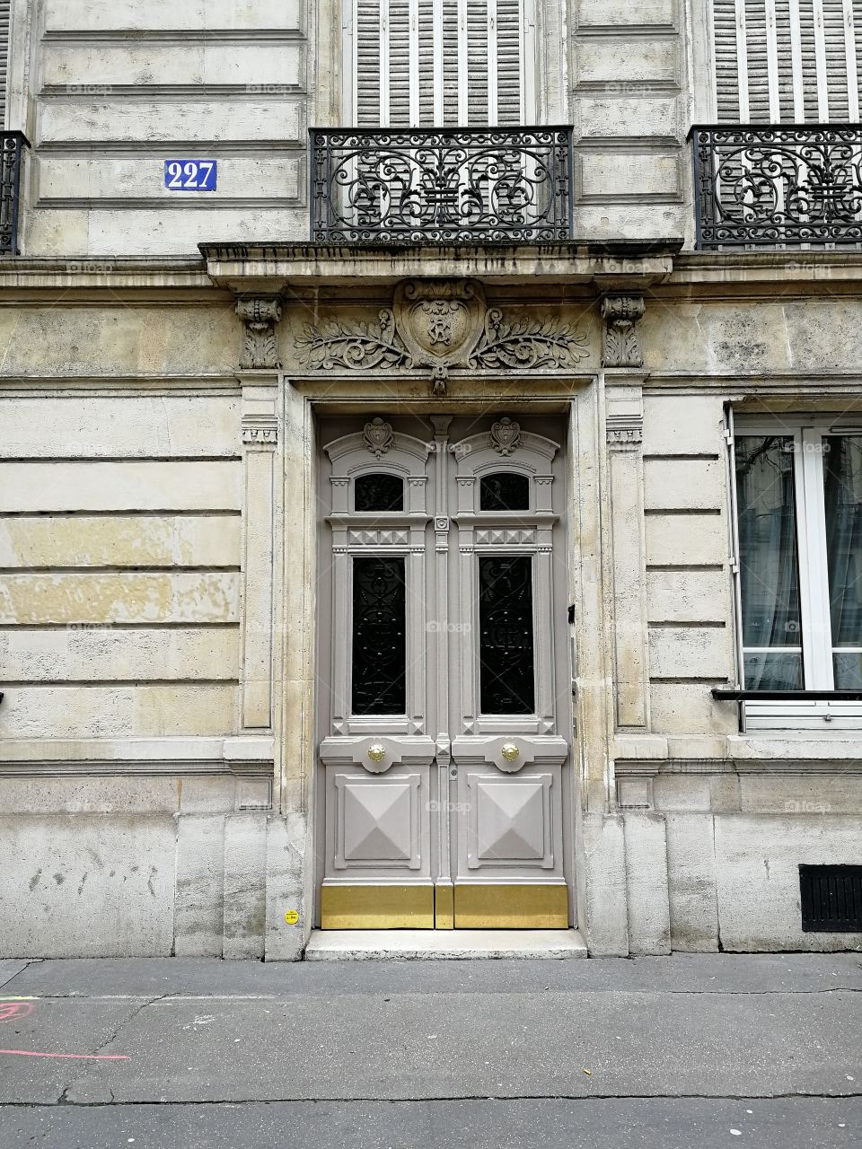 Parisian grey door