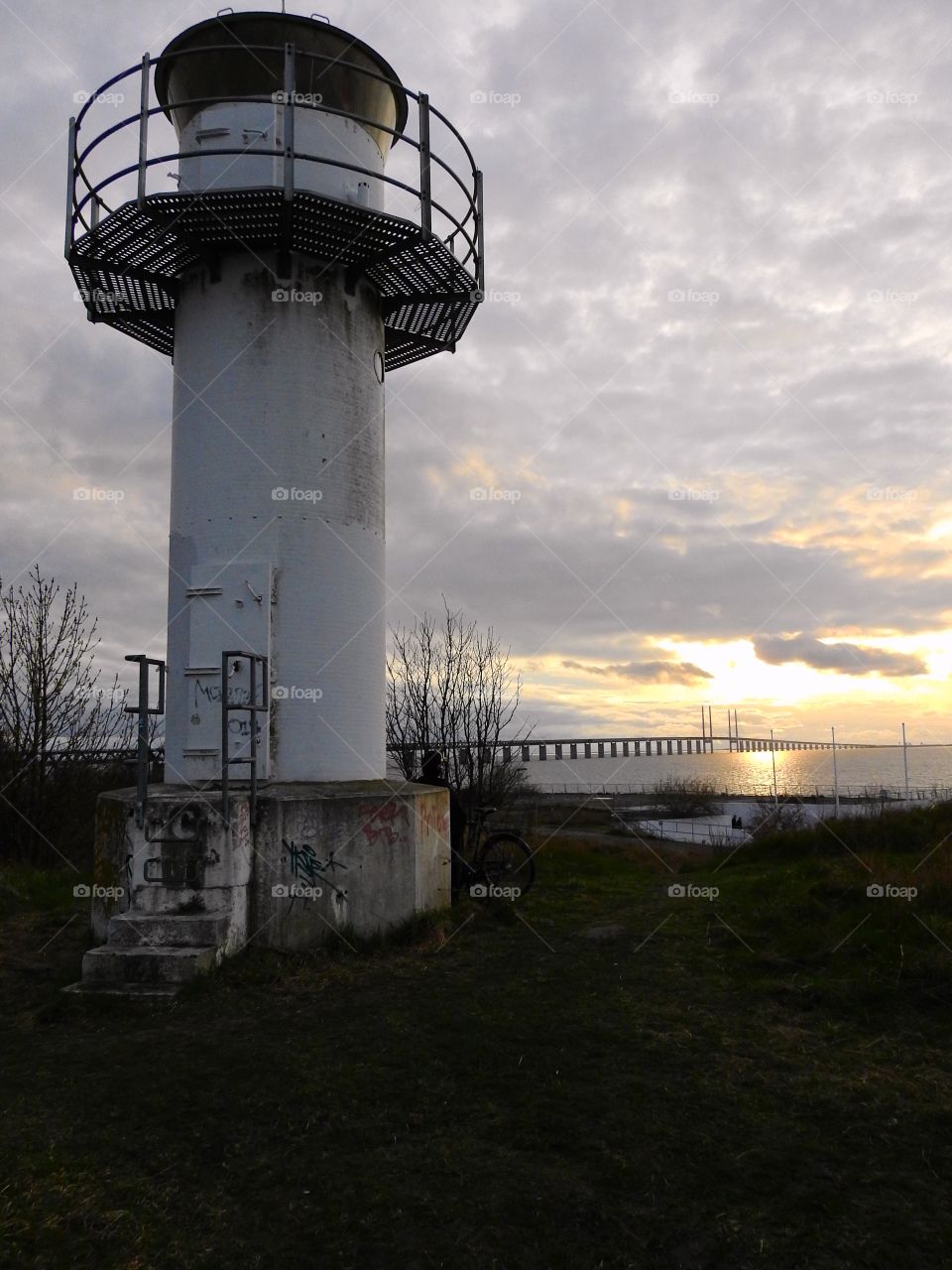 Lighthouse by the bridge