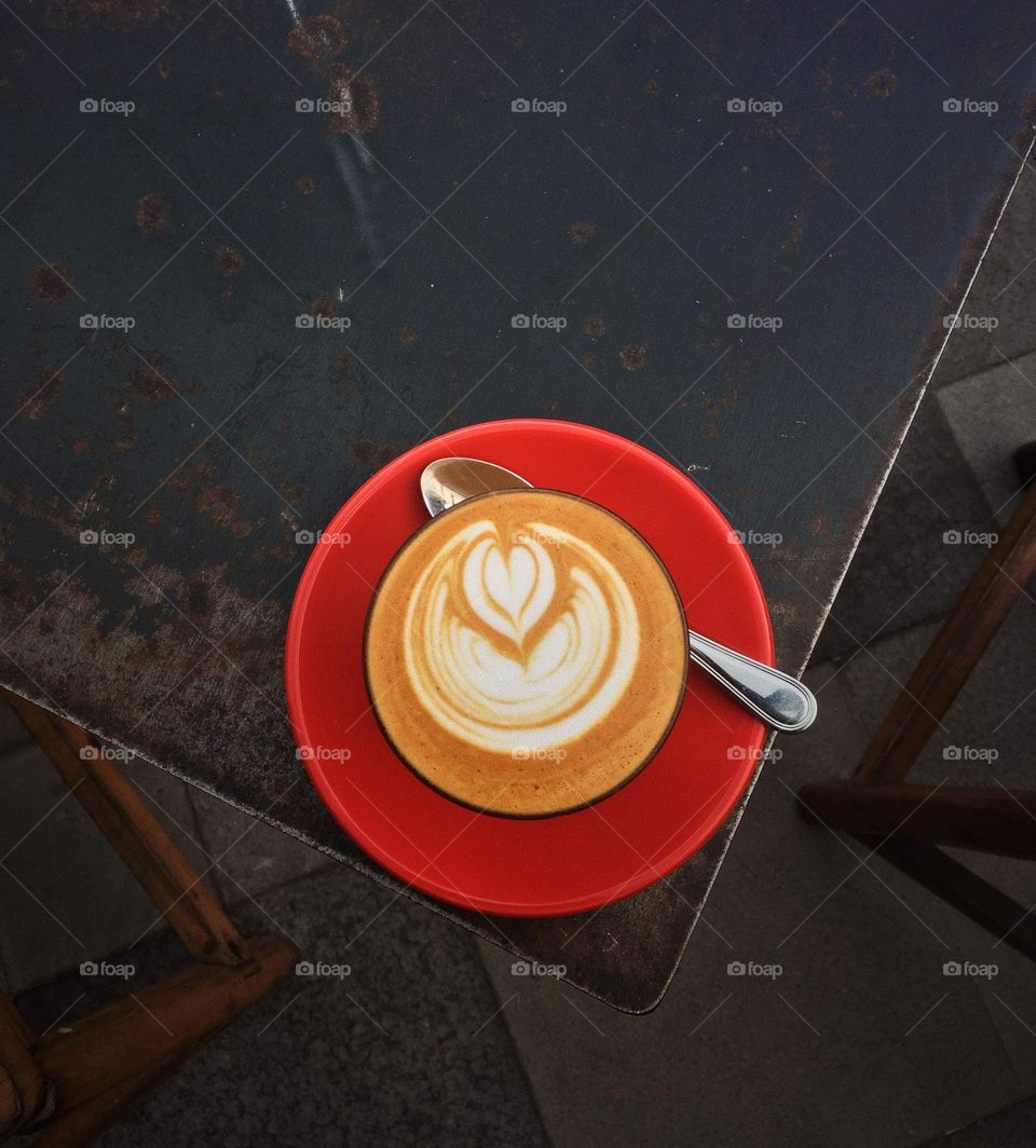 A cup of coffee latte 