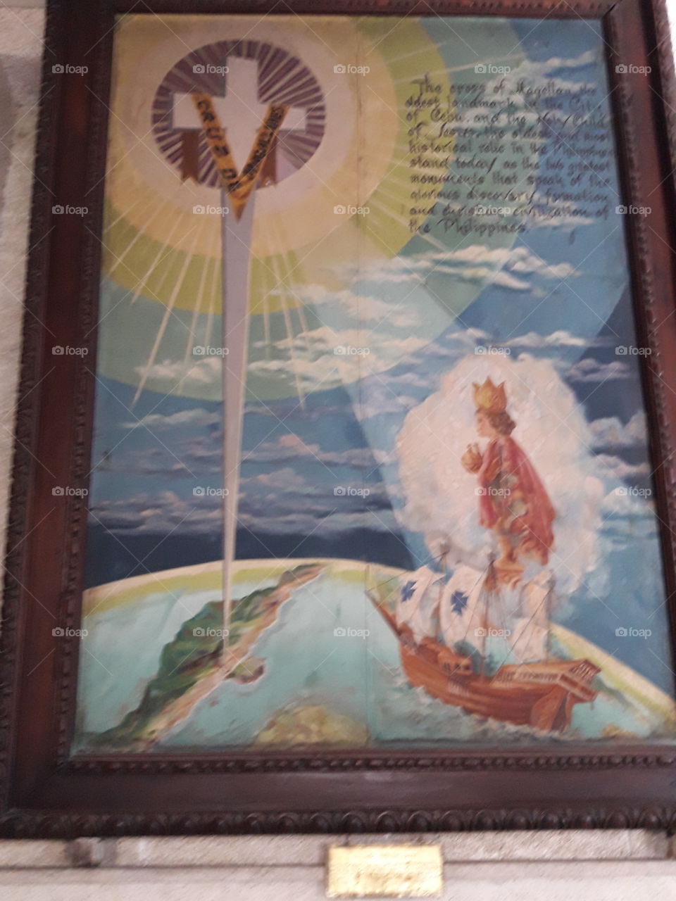 old paintings at the basilica de sto. niño cebu