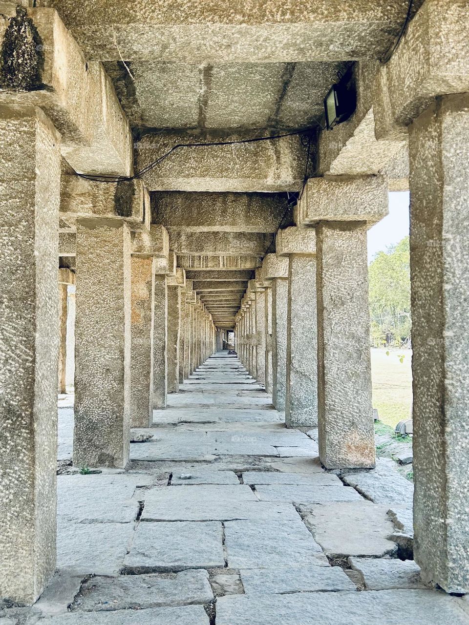 Hampi bazaar - ancient architecture - Indian monuments 