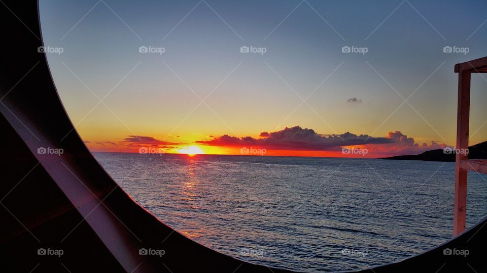 sunset's. sunset over Philipsburg St Maarten