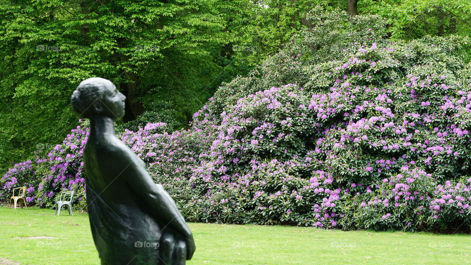 Springtime in Middelheim museum in Antwerp