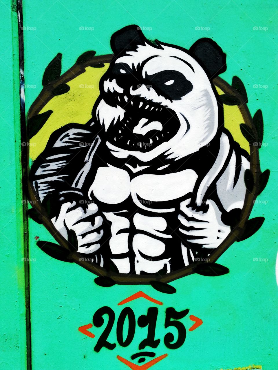 Angry Panda graffiti