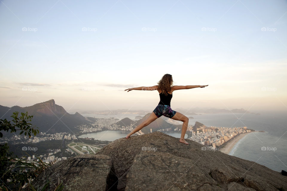 warrior pose in Rio
