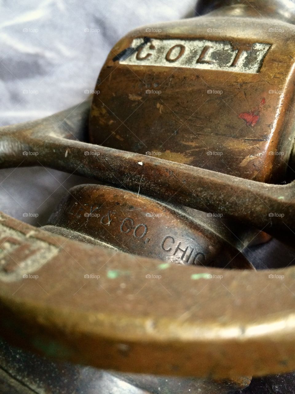 Nozzle . Antique fire nozzle. Tools of husbands trade. 