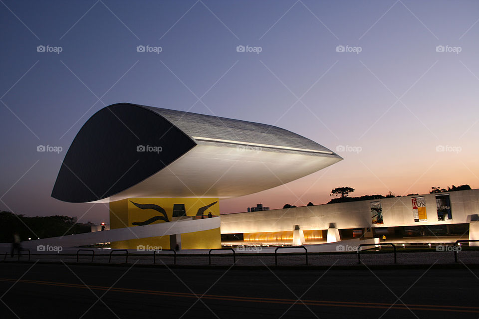 Oscar Niemeyer Museum located in the city of Curitiba Brazil