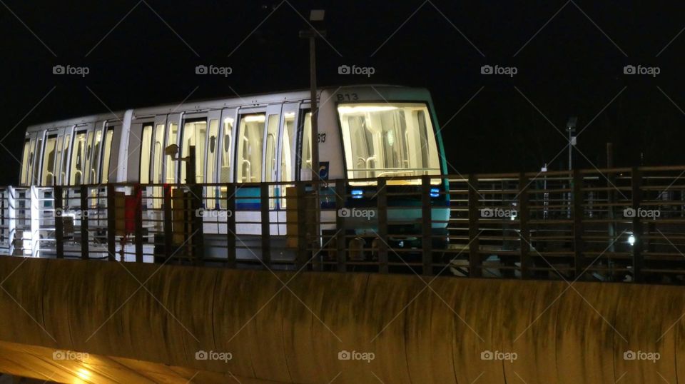 Rennes Metro by night - 2