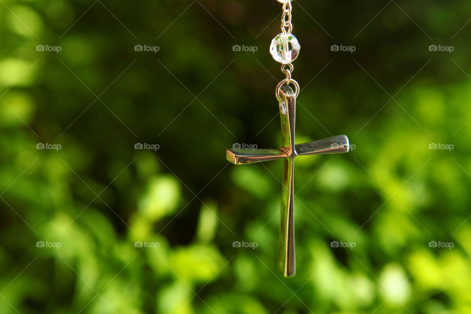 Christian Catholic cross silver or white gold pendant: fine jewelry
