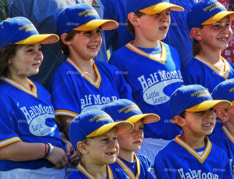 Kids On A Little League Baseball Team
