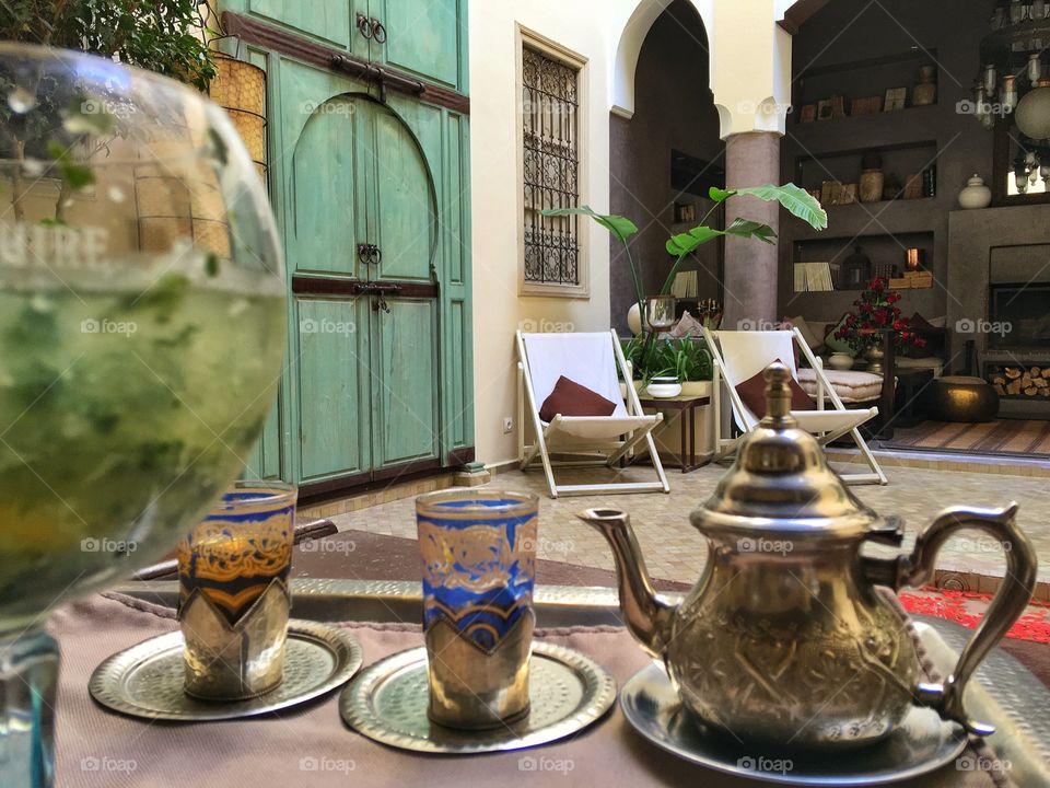 Relaxing at the riad