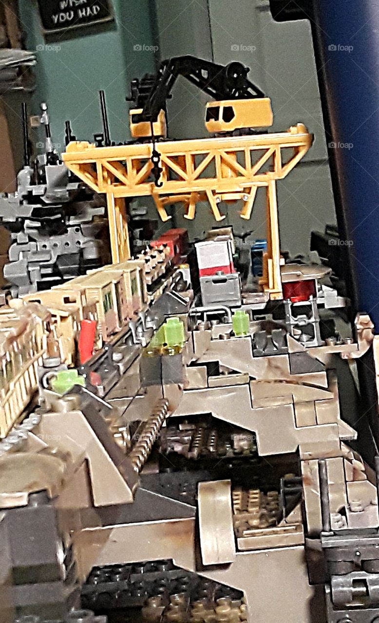 Shipping Port N Scale Trains Lego Bridge...