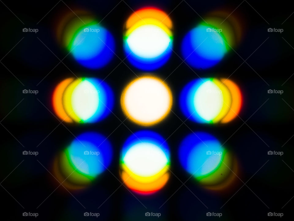 Abstract view through 3D glasses