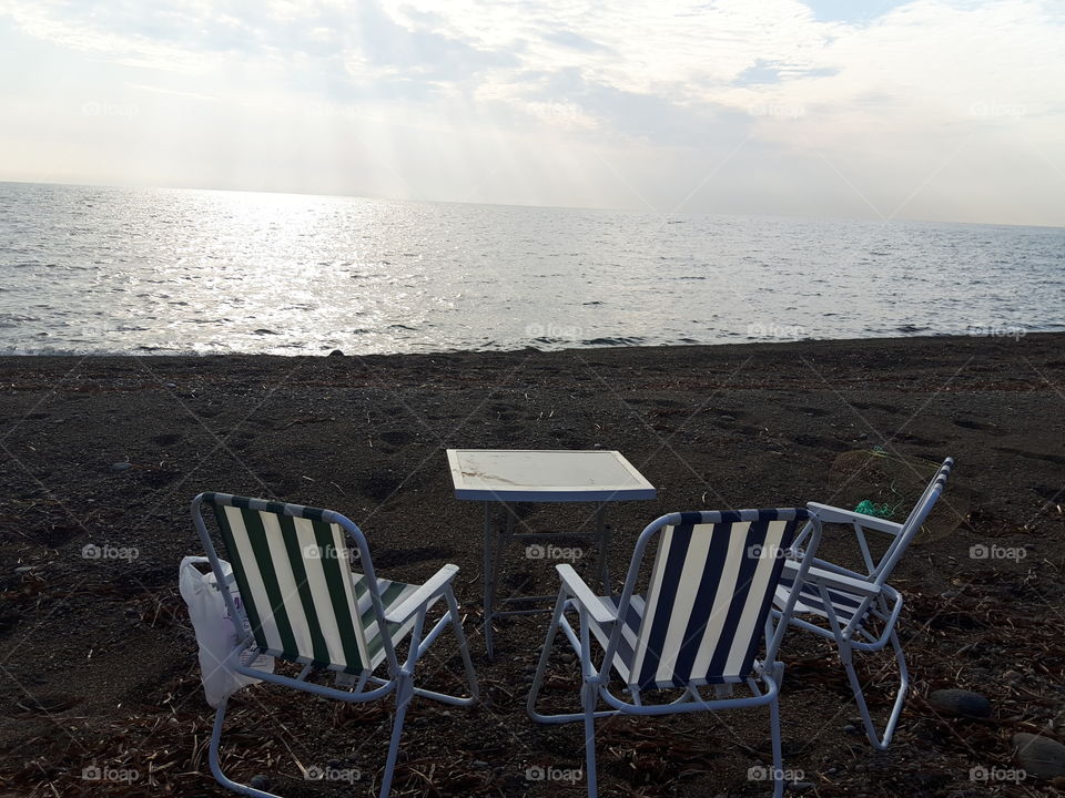 chair in the sea