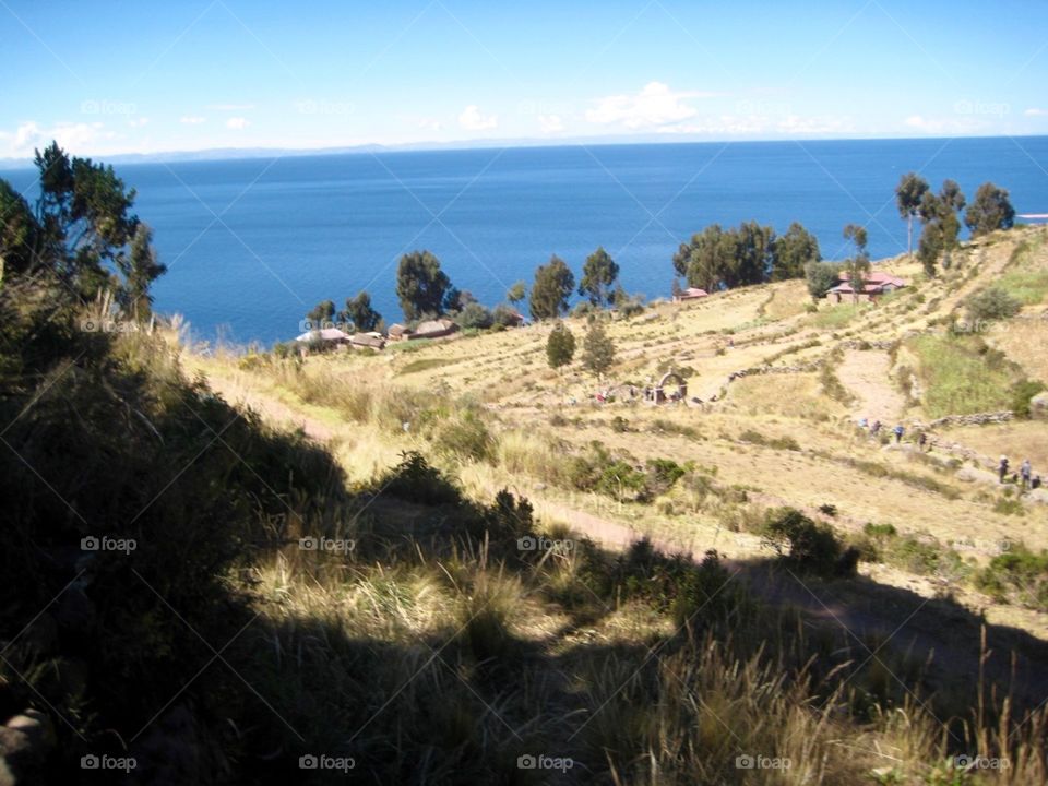 Lake Titicaca Island scenery 
