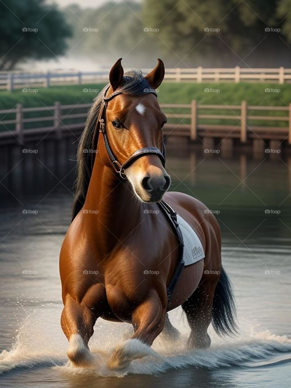 Beautiful brown horse