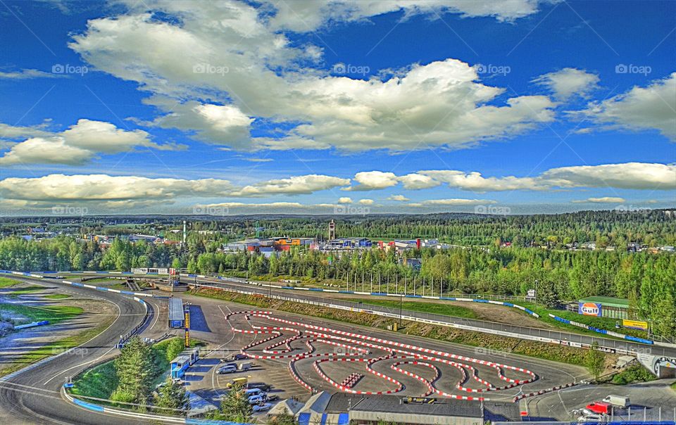 Racetrack HDR. Ahvenisto racetrack in Finland