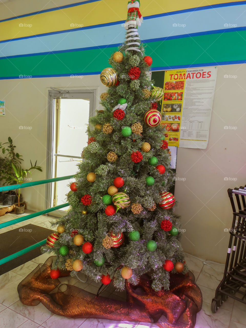 Tall Pastel Color Christmas Tree