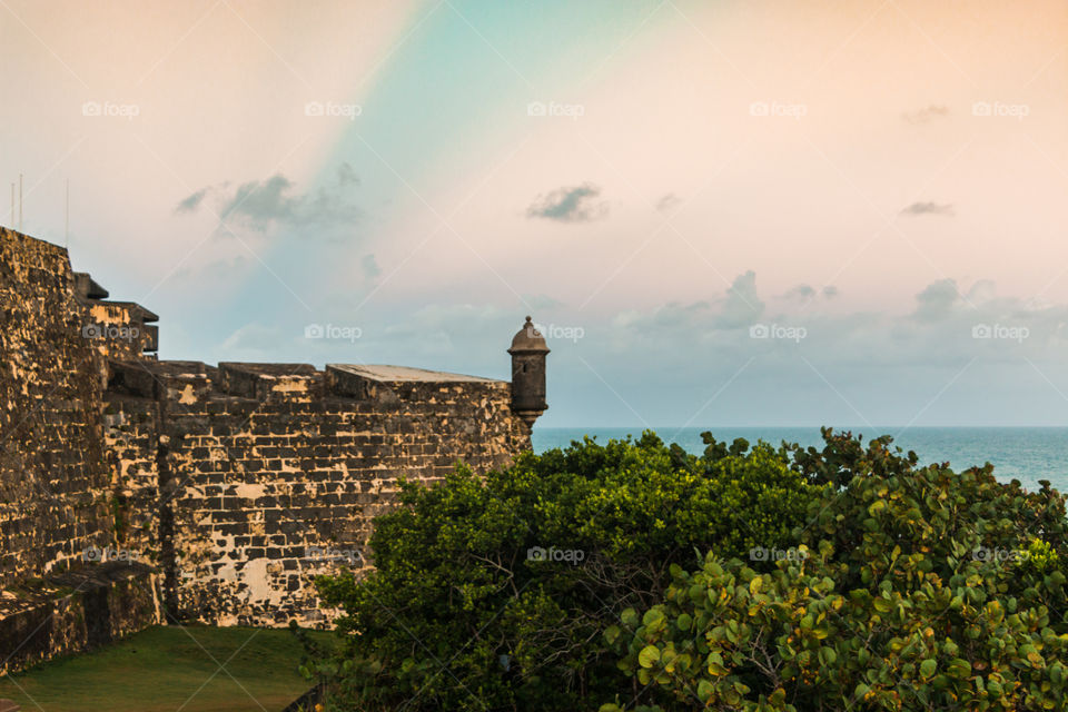 Sunrise in the Caribbean city of Old San Juan