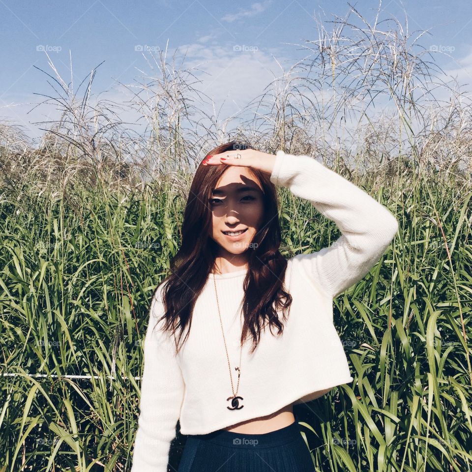 Nature, Field, Girl, Grass, Summer