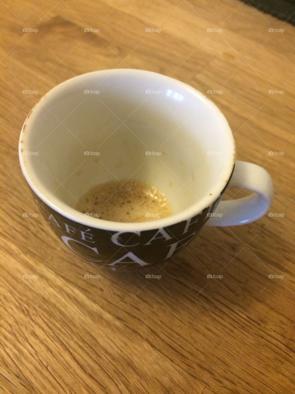 Empty espresso cup 