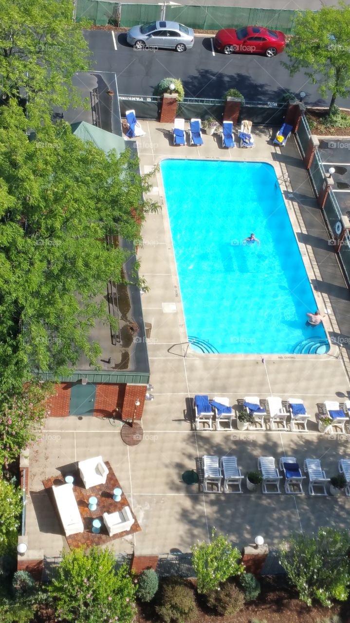 A view of a pool