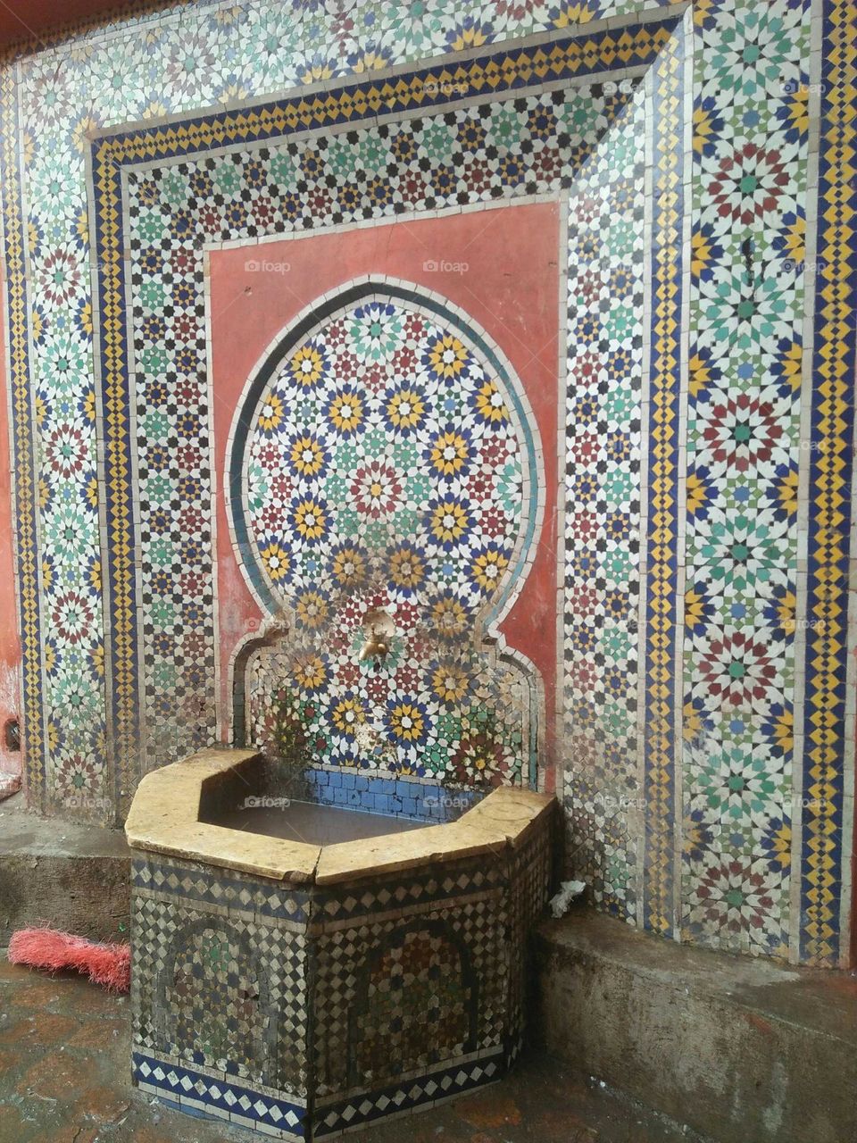 Ancient watering at marrakech city in Morocco.