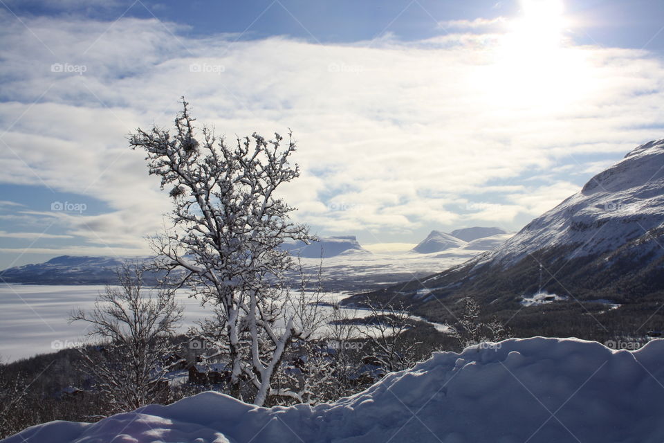 Winter mountain landscapes