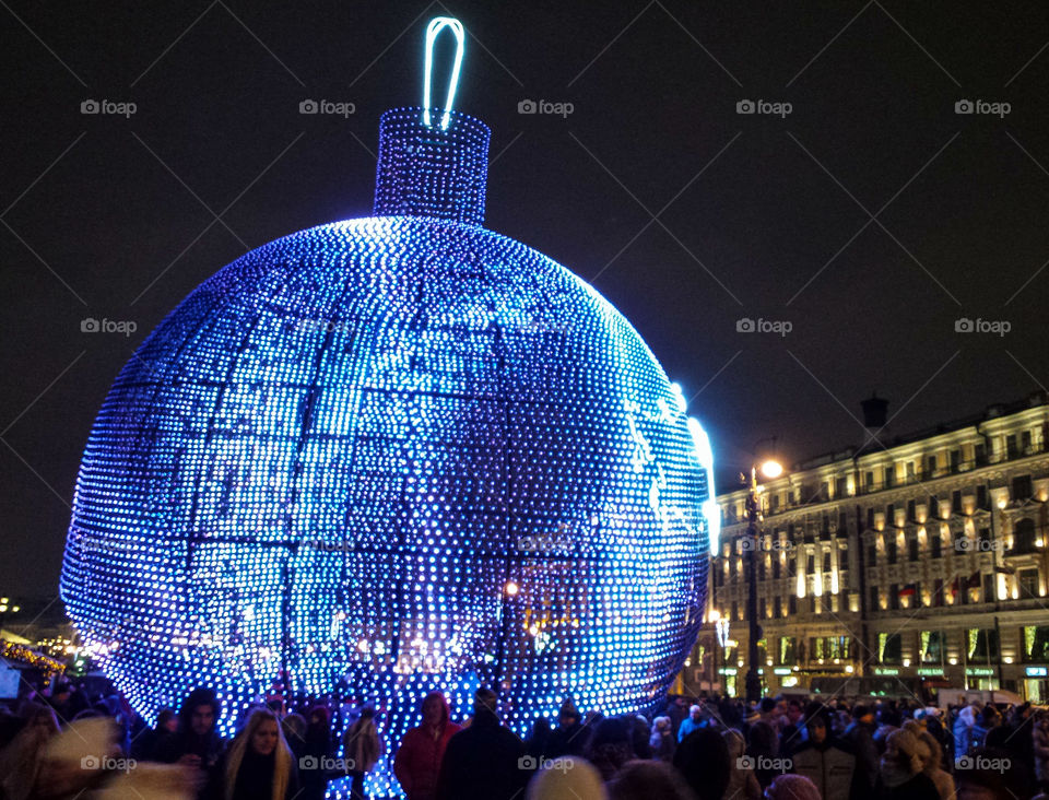 Giant Christmas tree decoration on the Red Square, Moscow