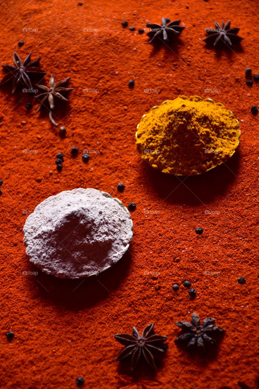turmeric powder chilli powder spices