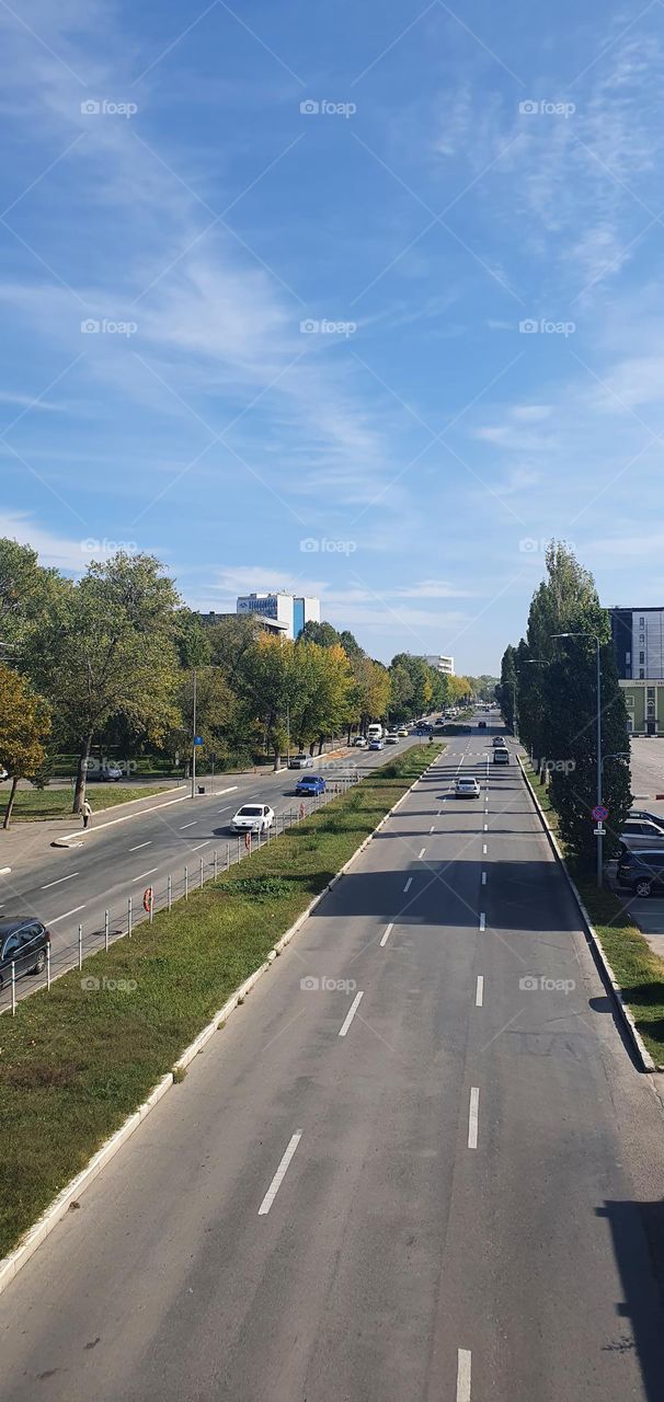 Mamaia Street in autumn day