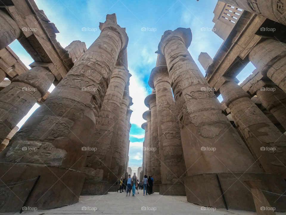 The greatest cathedral in the world , Great  of Karnak in Egypt