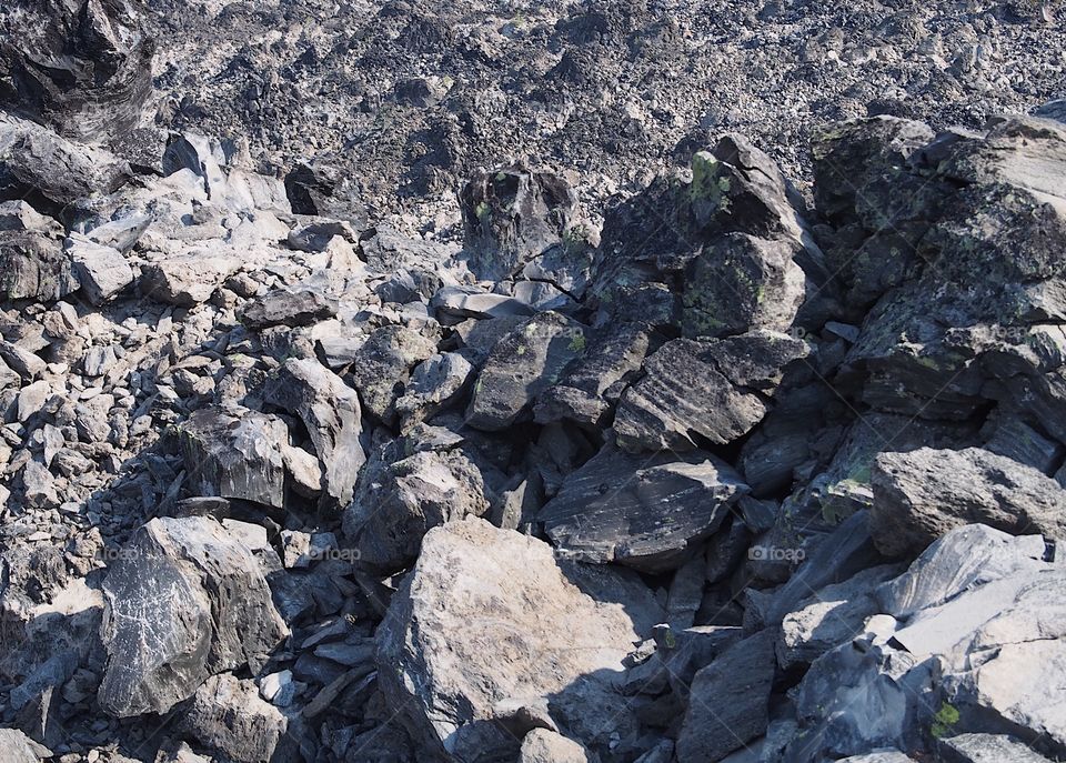 Elevated view of rocks