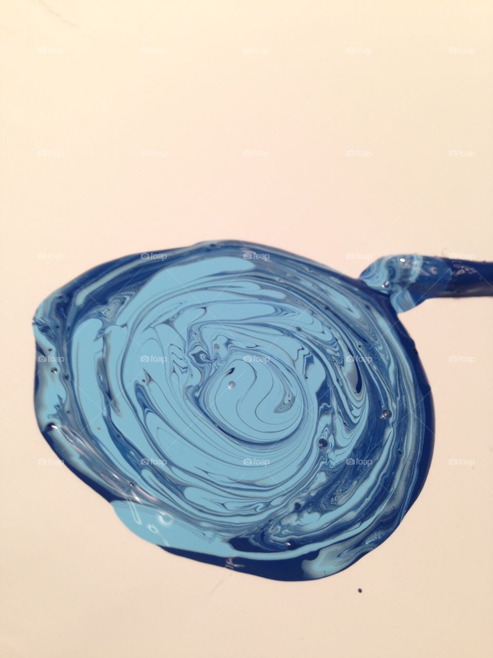 Blue paint swirl