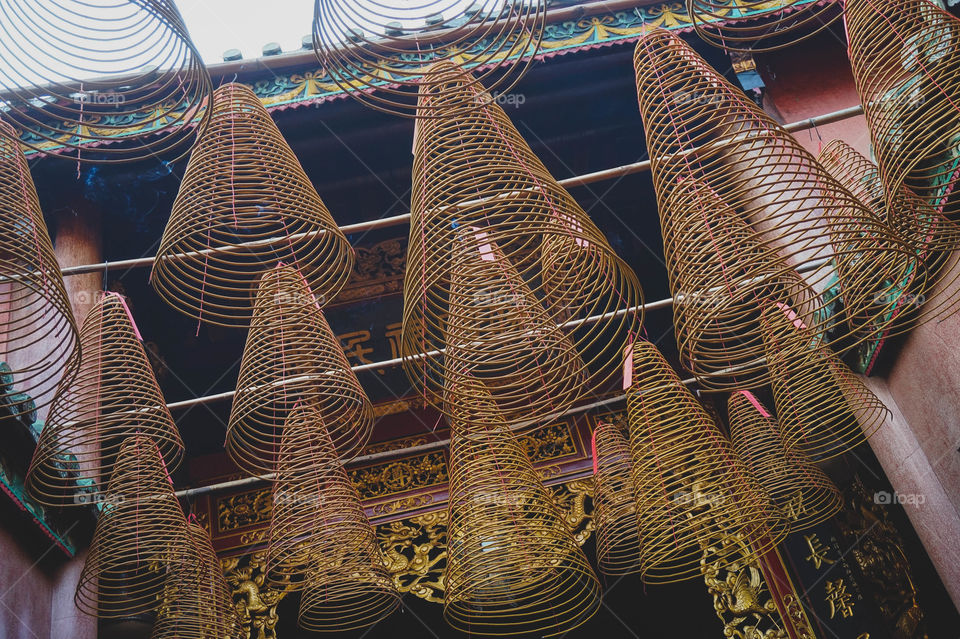 Hanging incense at a temple in Ho Chi Minh City, Vietnam 