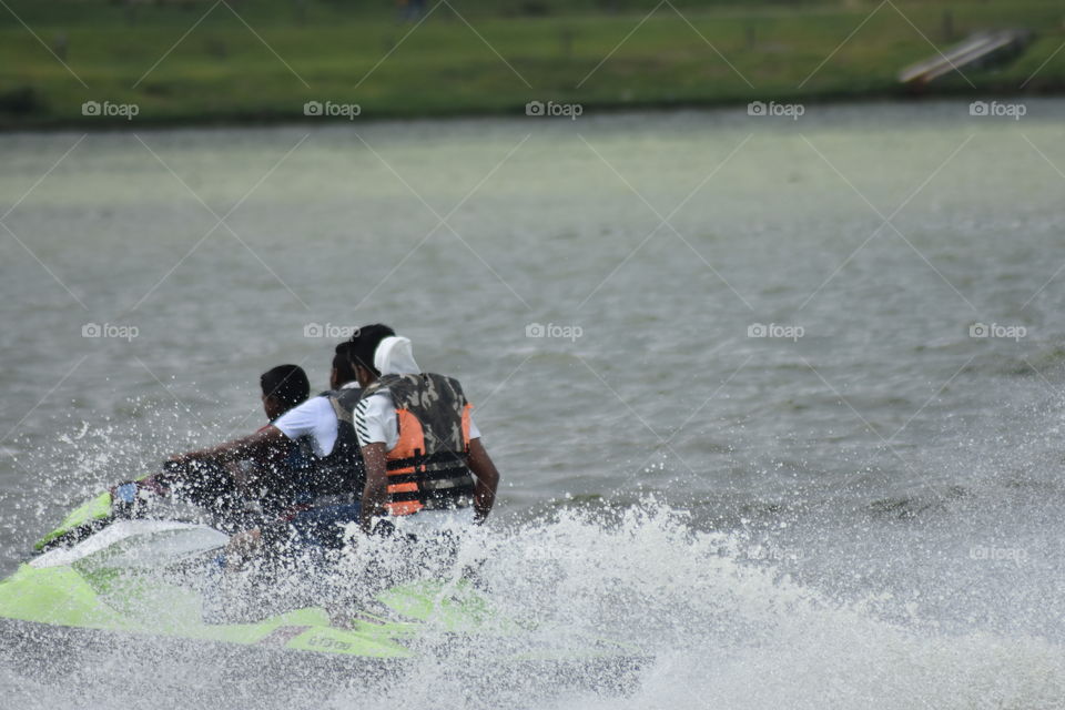 Jet skiing at Gregory's lake