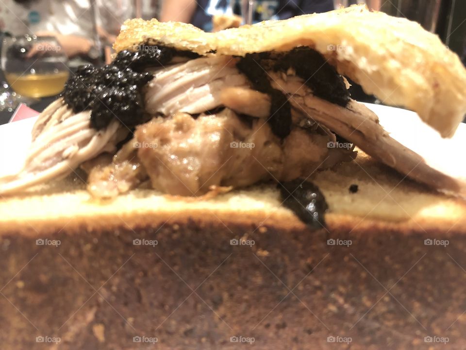 Turkey pork and bread