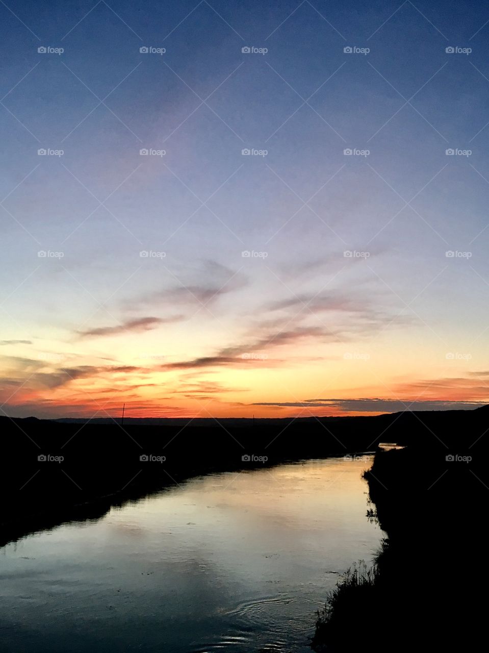 River sunset 