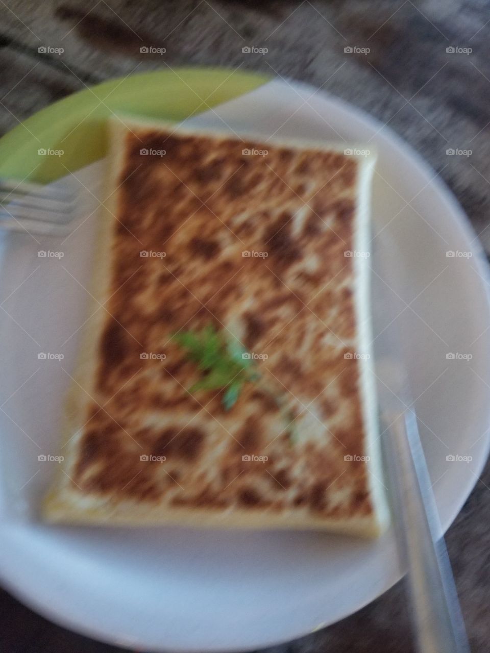 Crepe de camarão delicioso.