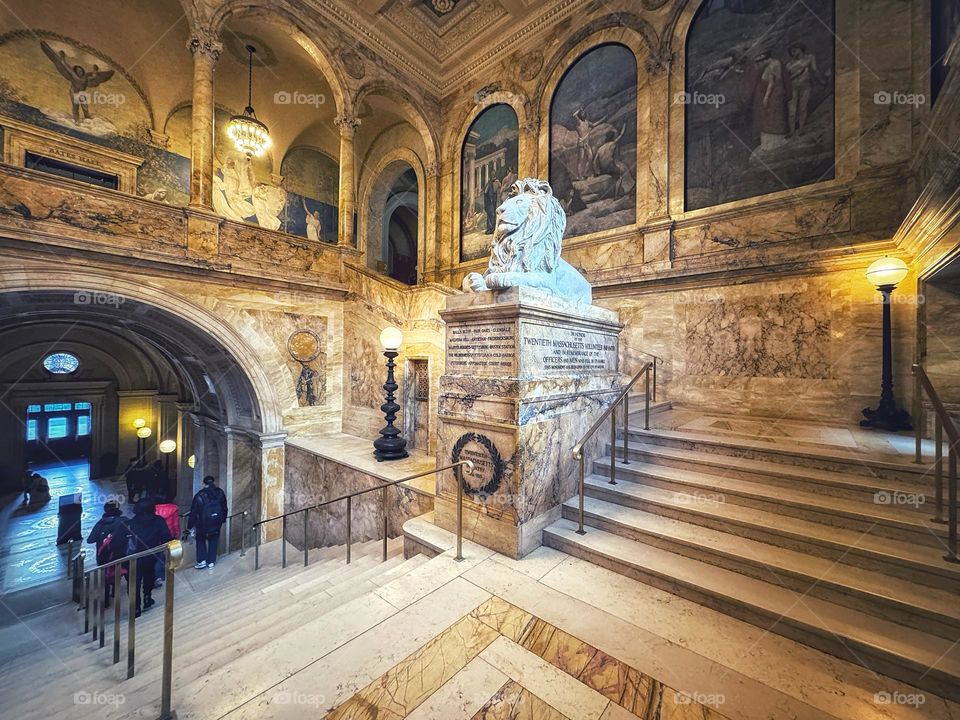 Interior at Boston Public Library 