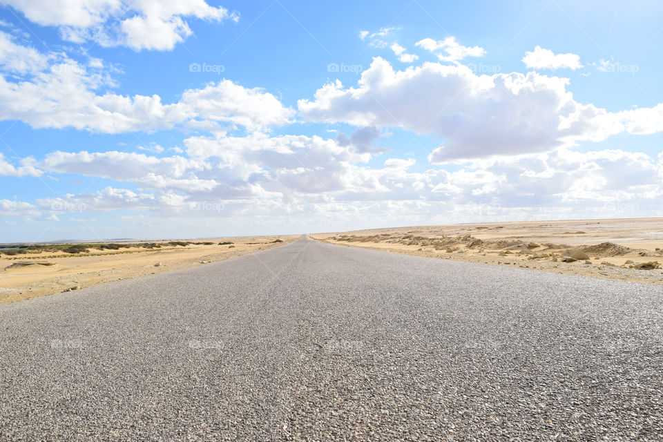 Diminishing view of empty road