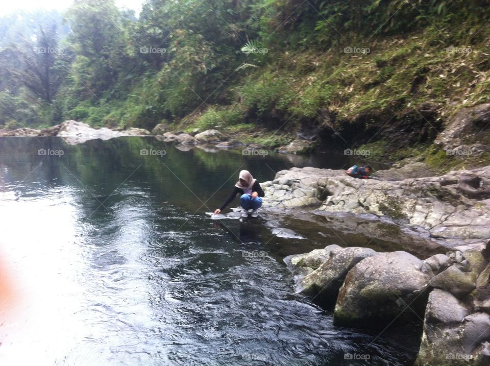melihat air bersih sunggu membuat hati bahagia