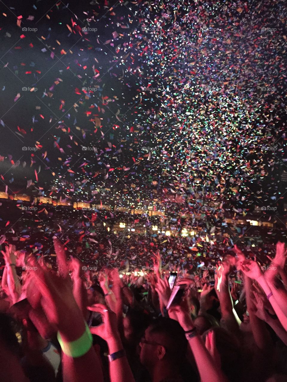 Confetti. Confetti had just exploded during Girltalk's performance at Edgefest 2015, fun ensued