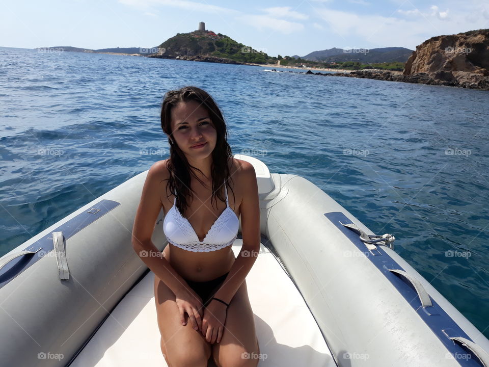Happy on the boat
